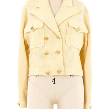 Chanel Yellow Cropped Jacket