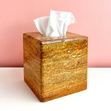 Genuine Marble Tissue Box Cover 