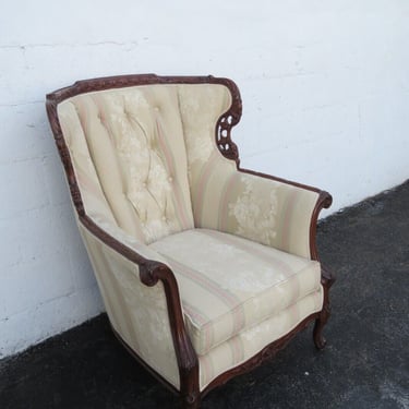 French Hand Carved Tall Large Living Bed Room Side Accent Accent Chair 3893