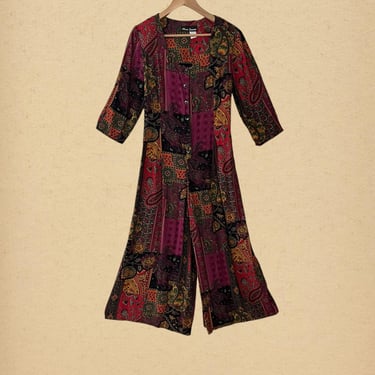 Vintage Floral Palazzo Jumpsuit with Pockets, Moon Dance, Hippie, Hippy 
