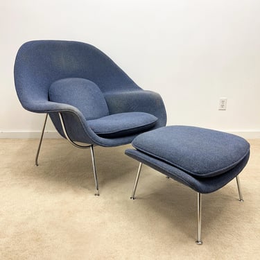 vintage Knoll Saarinen womb lounge chair and ottoman mid century 