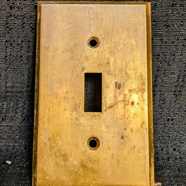 Vintage Solid Brass Single Gang Light Switch Cover