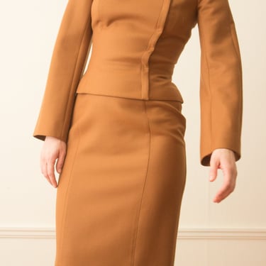 1980s Thierry Mugler Camel Suit 