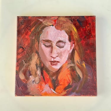 Warm Tone Woman Portrait Painting