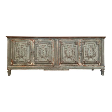 Vintage Hand Painfed Carved Credenza Server  Made in Italy for Bloomingdales 