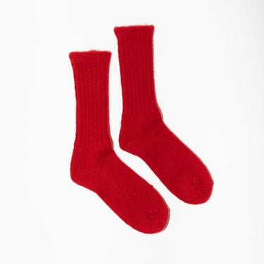 Mohair Socks in Red