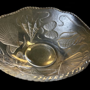 Glass Bowl with Shell Decoration