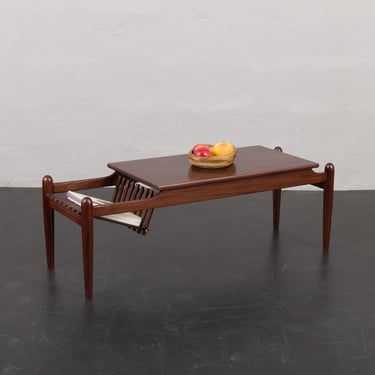 Ico Parisi rosewood and mahogany coffe table, Italy 1960s. 