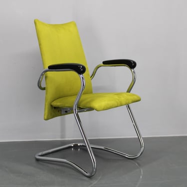 1970s German Tubular Armchair or Desk Chair, Restored 