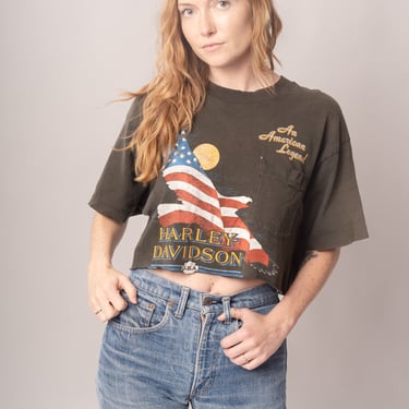 ATX Harley Davidson Cropped T-Shirt