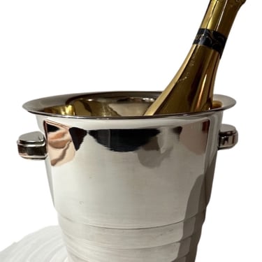 Art Deco Silver Plated Streamlined Champagne Bucket