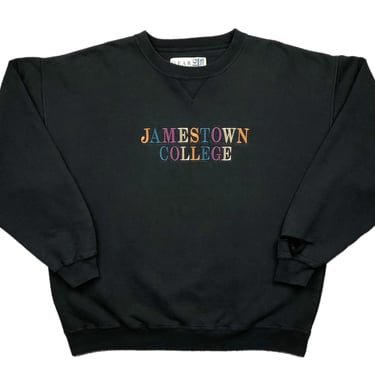 Vintage 90s Jamestown College Jimmies North Dakota Embroidered Collegiate Crewneck Sweatshirt Pullover Size Large 