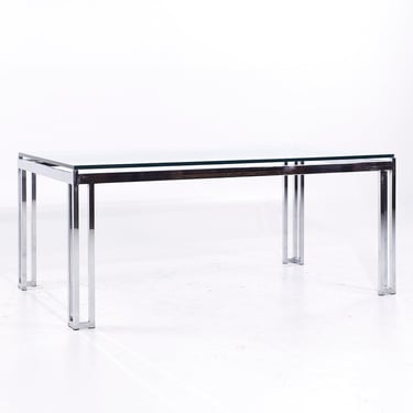 DIA Mid Century Glass and Chrome Dining Table - mcm 