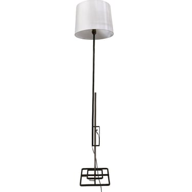 Late Mission Wrought Iron Floor Lamp w/ Shade 