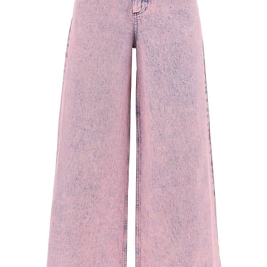 Marni Wide Leg Jeans In Overdyed Denim Women