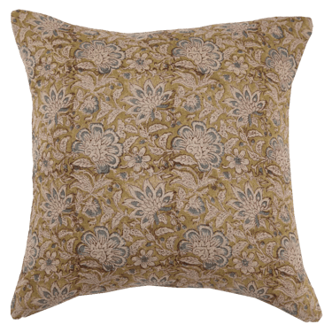 Block Print Pillow Cover | Kundan Stone
