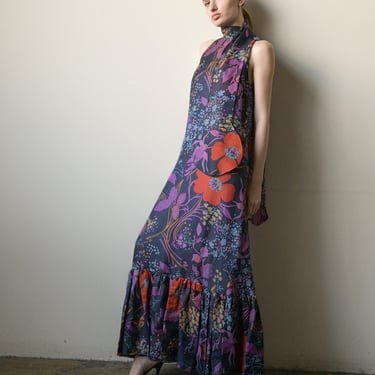 3395d / pierre cardin floral circle scarf dress 