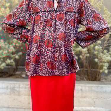 Deep Romance Indian Cotton Blouse