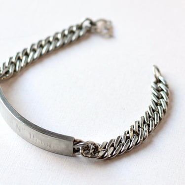 36g Sterling Silver 8mm Curb Chain Id Bracelet - Mens Heavyweight 925 Signed Trademark XL 
