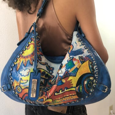 Vintage Susan Nichole Blue Shoulder Bag 
