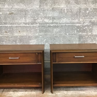 Pr. of ’72 Lane Walnut Side Tables (Seattle)