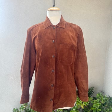 Vintage brown suede leather top or jacket Sz M by Golden Bear San Francisco 