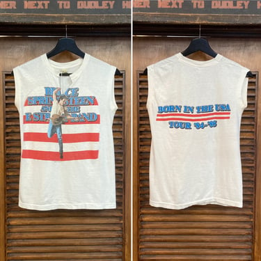 Vintage 1980’s Dated 1984 Bruce Springsteen “Born in the USA” Rock Band Tour Cotton T-Shirt, 80’s Tee Shirt, Vintage Clothing 