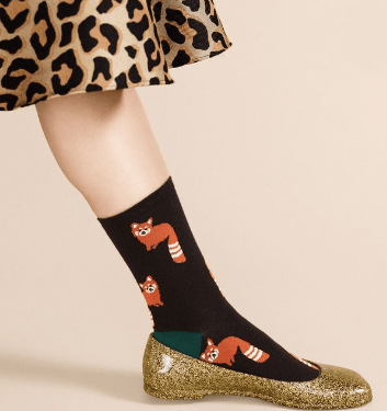 Red Panda Crew Socks