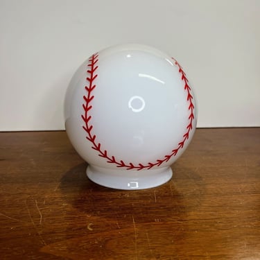 Vintage Glass Baseball Lamp Shade Globe Light Diffuser Milk Glass Light Fixture 