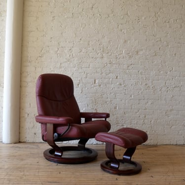 Ekornes Stressless Danish Leather High-End Recliner Chair Bur/Wal
