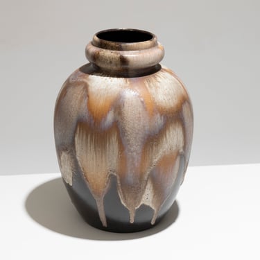 VASE OVOÏDE EN FAÏENCE "PELAGE", WEST GERMANY, 1960s