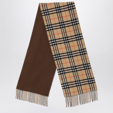 Burberry Reversible Cashmere Scarf Check Women