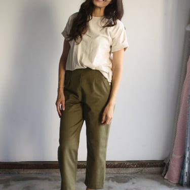 Myrtle Naomi Pants - Golden Olive Twill