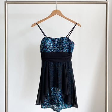 Black Strapless Sequin Mini Dress