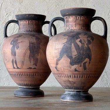 Pair of 20th C. English Greco Amphoras
