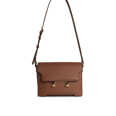 Marni 'New Trunk' Beige Leather Crossbody Bag Women