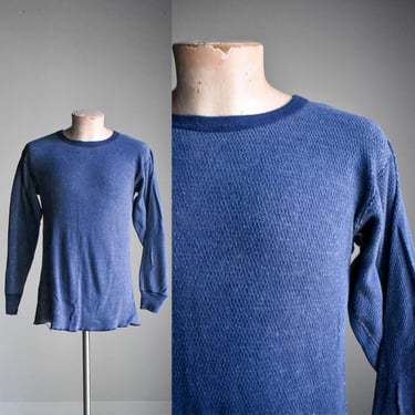 Vintage Blue Longsleeve Thermal Shirt 