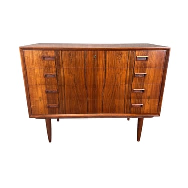 Vintage Danish Mid Century Modern Rosewood Lowboy Dresser 