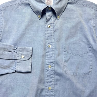 Vintage USA Made Brooks Brothers Makers Button-Down Oxford Shirt ~ 15 - 34 / S to M ~ 100% Cotton ~ Lightweight OCBD 