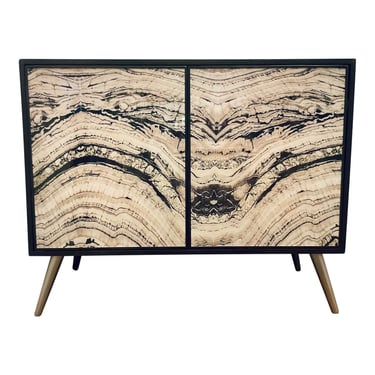 Hooker Modern Ivory & Black Rockee Two Door Chest
