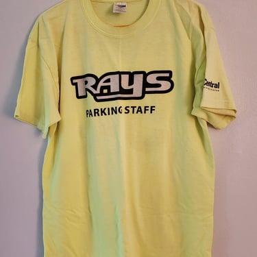 Tampa Bay Rays Baseball PARKING STAFF Tshirt Vintage Sports souvenirs Baseball Memorabilia size Large Tshirts 