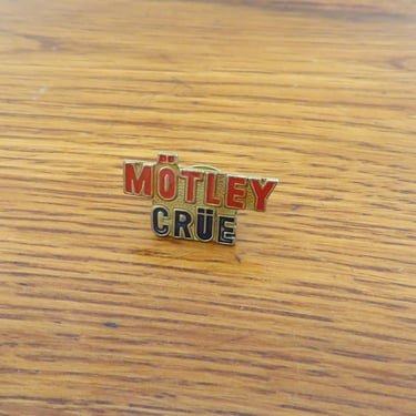 Vintage 80's Motley Crue Pinback Lapel Pin 