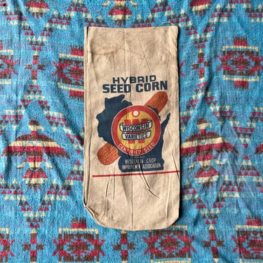 Vintage Wisconsin Varieties Seed Sack Feed Bag 