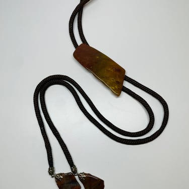 Brown Agate Bolo Tie