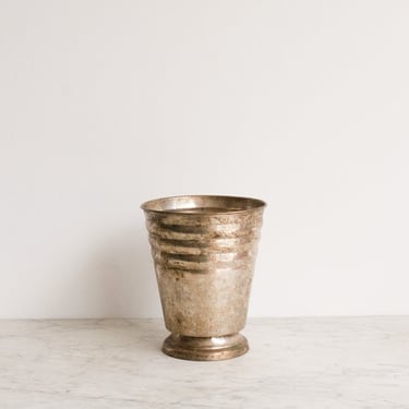 Ribbed Silver Champagne Bucket
