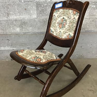 Vintage Folding Rocking Chair (Seattle)