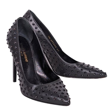 Yves Saint Laurent - Black Studded Basic Pumps Sz 8