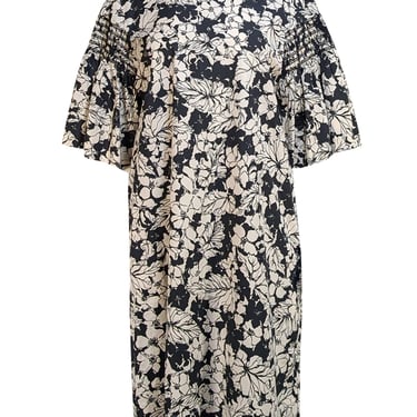 Weekend Max Mara - Black & Ivory Floral Dress Sz 10