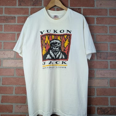 Vintage 90s Yukon Jack Canadian Liqueur ORIGINAL Alcohol Promo Tee - Extra Large 