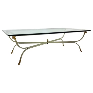 French Vintage Maison Jansen Coffee / Cocktail Table With Ram Head Decor